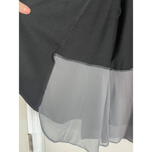 Logo Chic Sweater M Black Neutral Minimalist Capsule Basic Staple Chiffon 80s - Picture 7 of 11